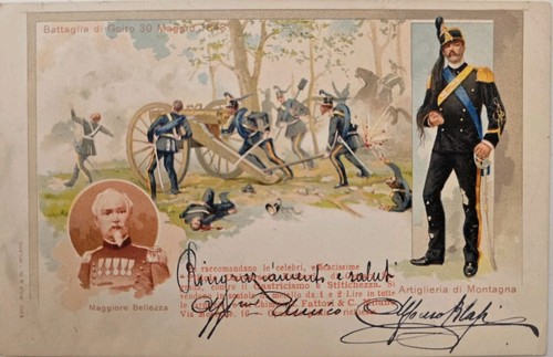 Cartolina battaglia goito - battaglia,